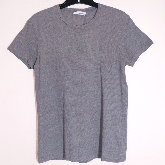 SAMSOE SAMSOE Mens Short Sleeve KRONOS O-N STRIPE T-Shirt Total Eclipse SZ S EUC - Picture 7 of 16